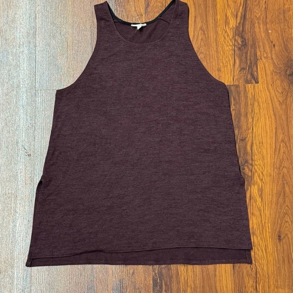 Wilfred Free Burgundy Muscle Tank | Aritzia Relaxed Fit Soft Knit Top (Sz S) - Picture 1 of 3